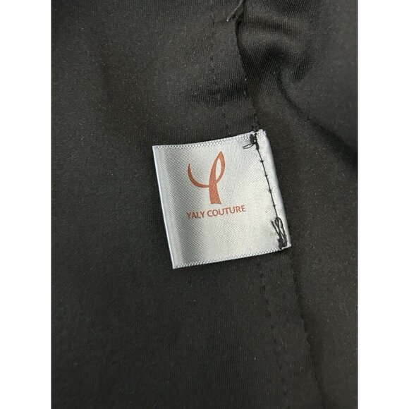 Yaly Couture Black 5 Button Collared Long Sleeve Over Coat Jacket Size Medium M - Picture 4 of 11